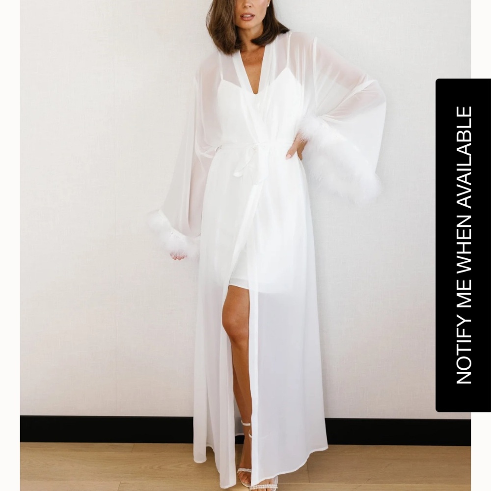 Feather Bridal Robe
